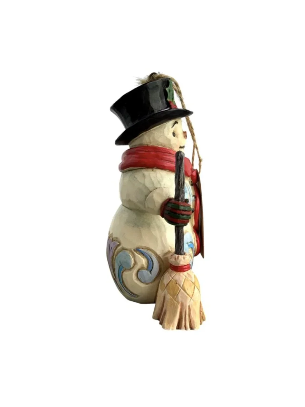 Jim Shore Heartwood Creek Snowman Swept Up In The Season Ornament 6006677 *FLAW*